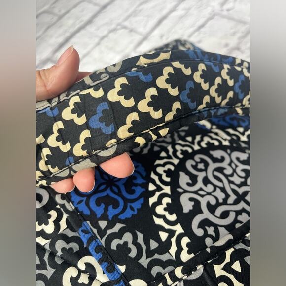 Vera Bradley Canterberry Cobalt Blue Quilted Backpack School College - Picture 6 of 9